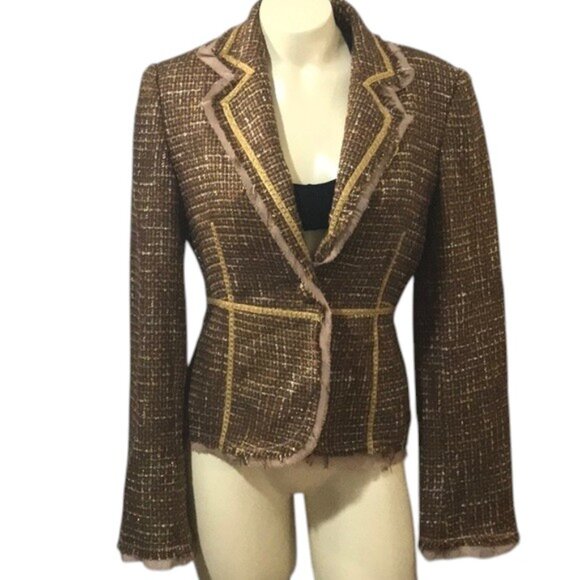 Vintage Cantata fitted jacket 1 button closure lined - Picture 3 of 15